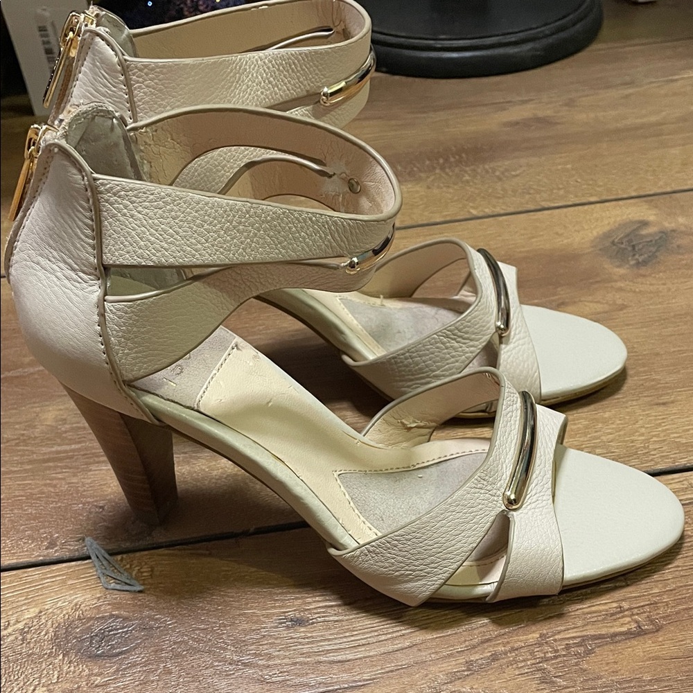Isola Cream Strappy Heels